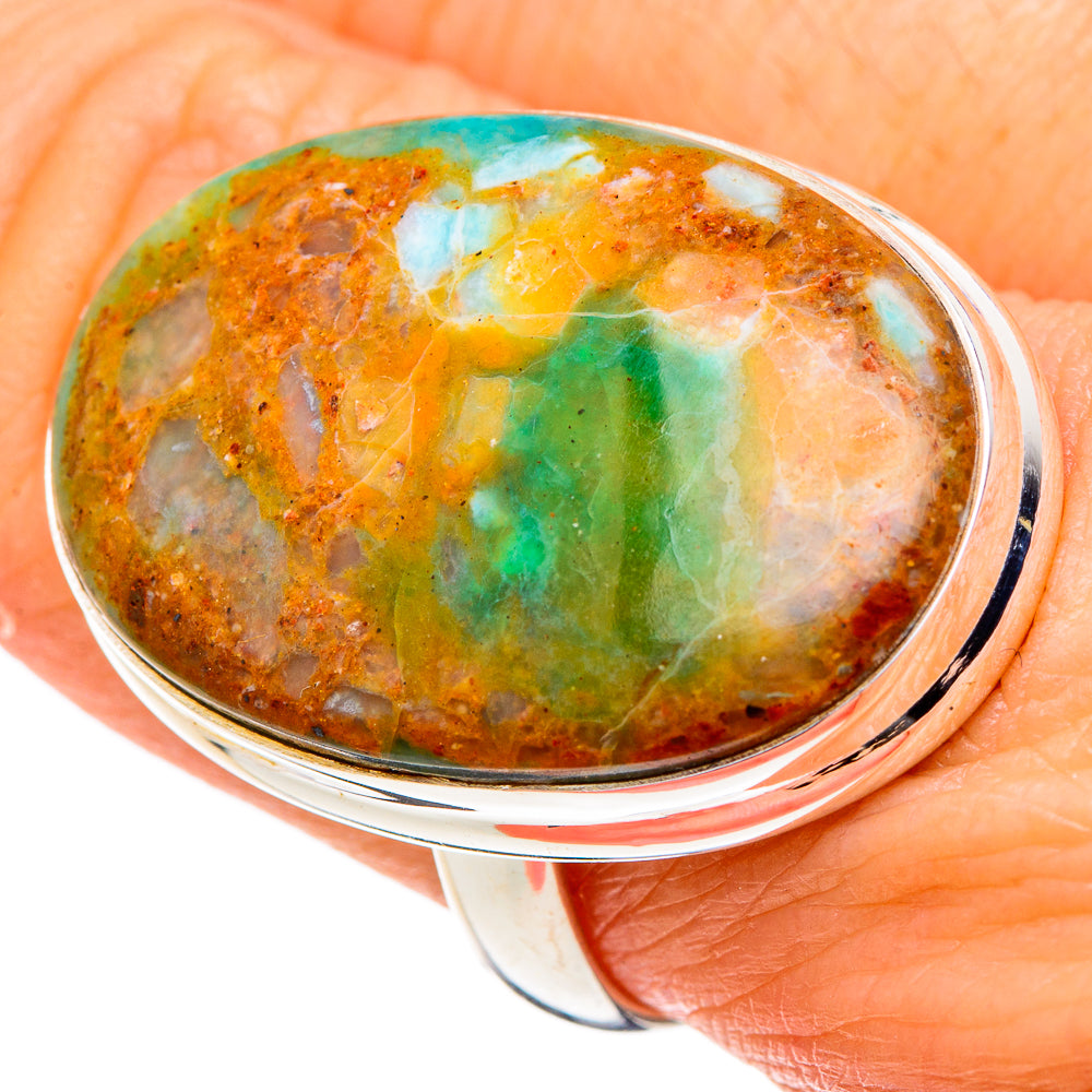 Peruvian Opal Rings handcrafted by Anasilvercos - RING97647