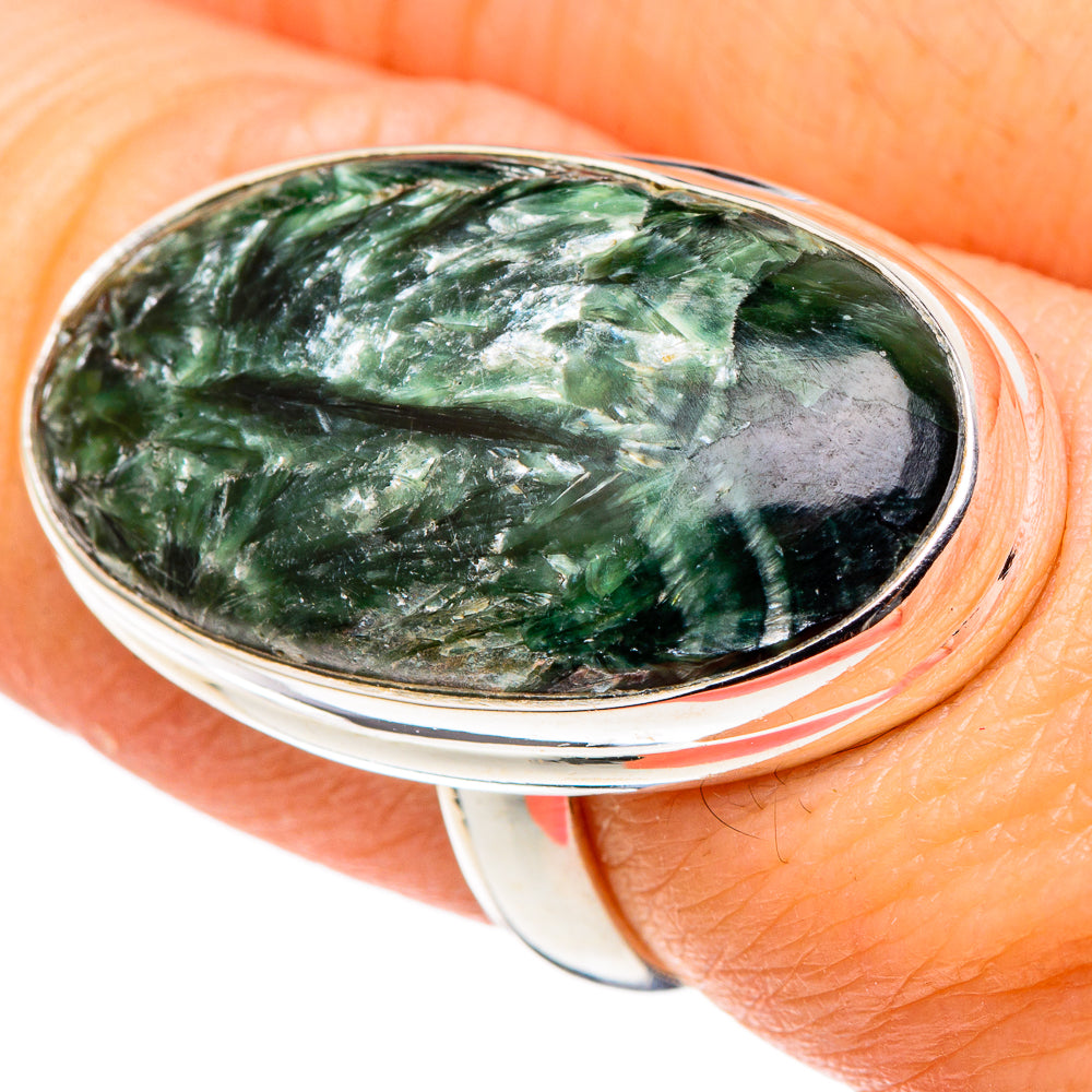 Seraphinite Rings handcrafted by Anasilvercos - RING97655