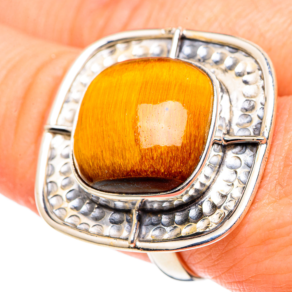 Tiger Eye Rings handcrafted by Anasilvercos - RING97660