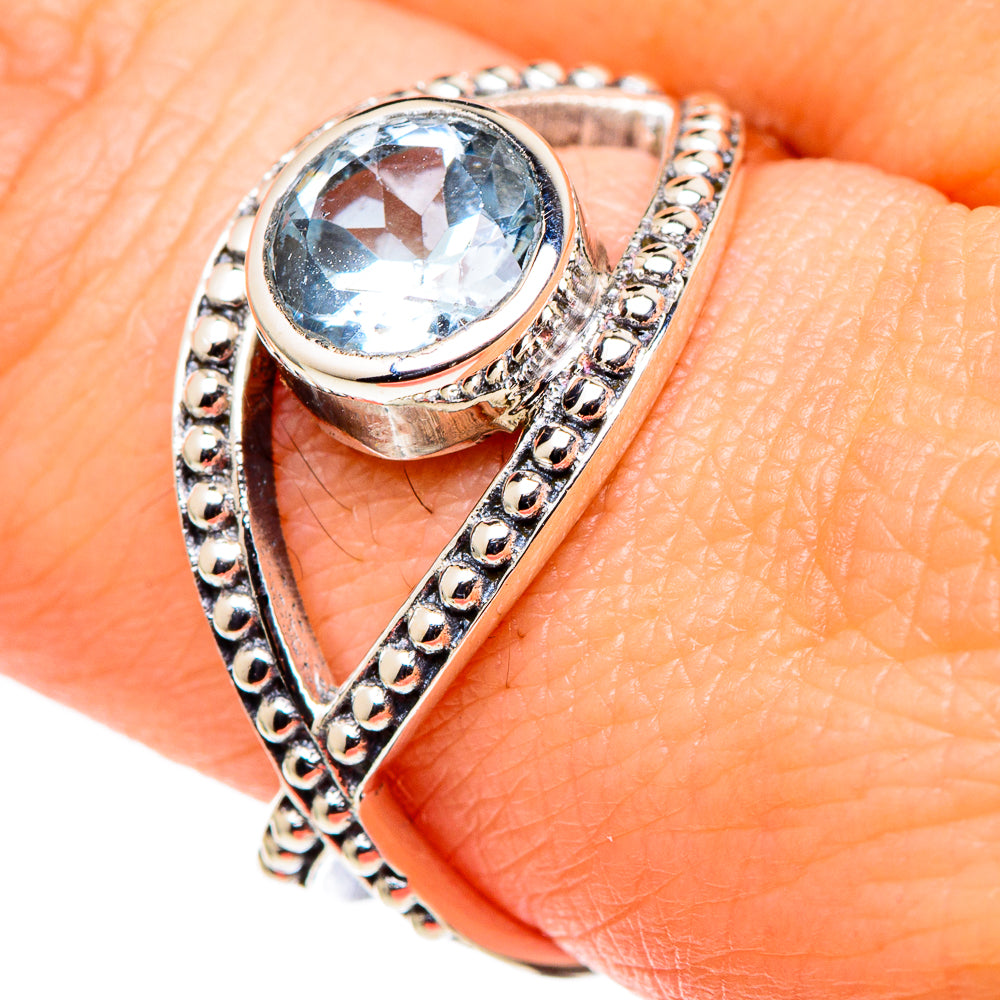 Blue Topaz Rings handcrafted by Anasilvercos - RING97675