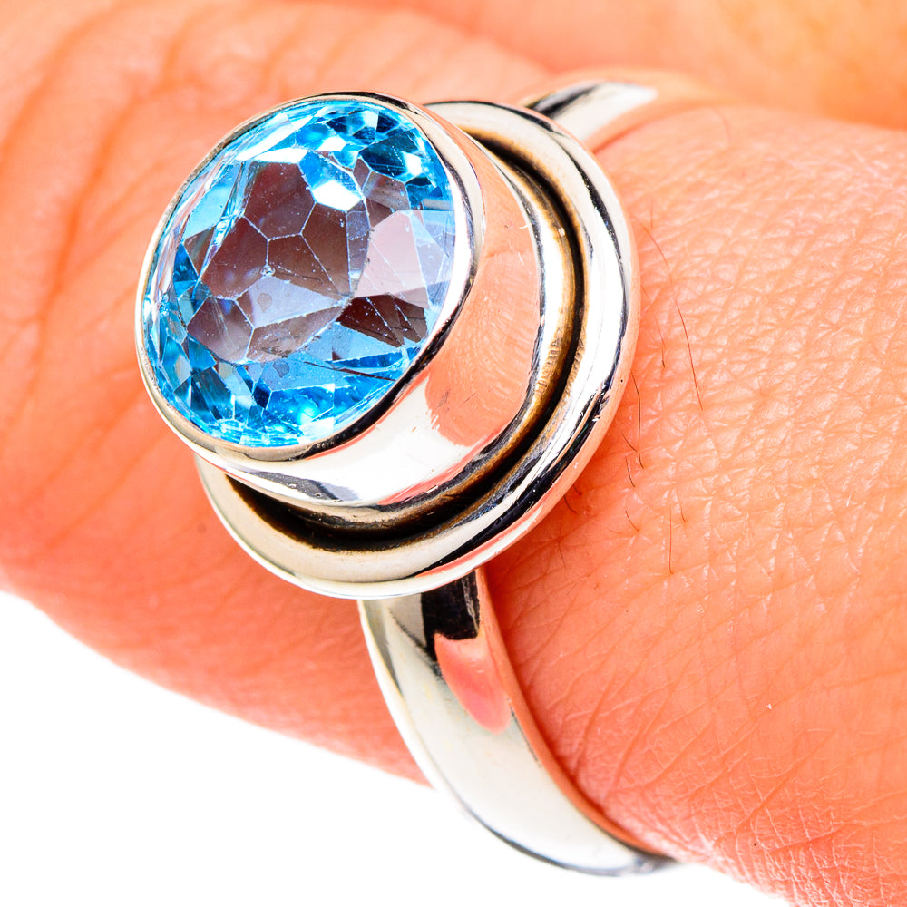 Blue Topaz Rings handcrafted by Anasilvercos - RING97677