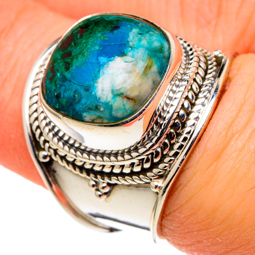 Chrysocolla Rings handcrafted by Anasilvercos - RING97701