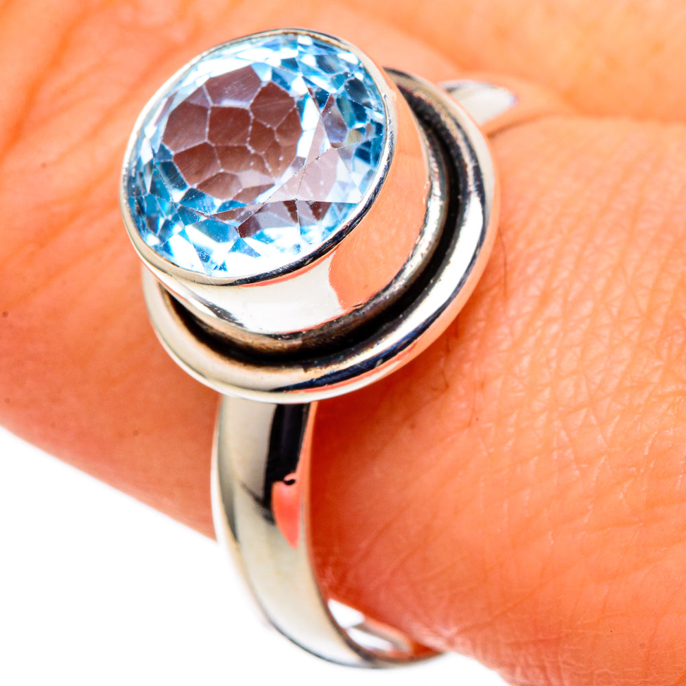 Blue Topaz Rings handcrafted by Anasilvercos - RING97713