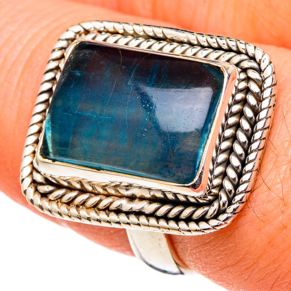 Blue Fluorite Rings handcrafted by Anasilvercos - RING97715