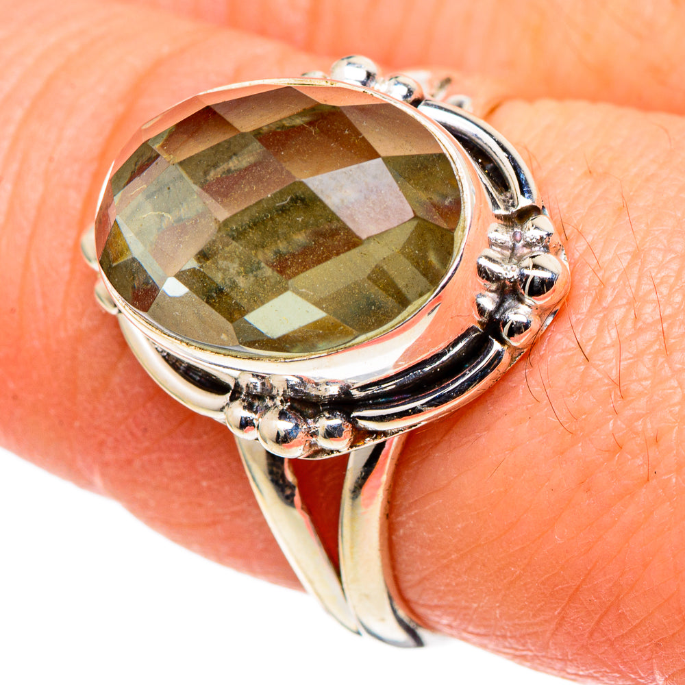 Green Amethyst Rings handcrafted by Anasilvercos - RING97720