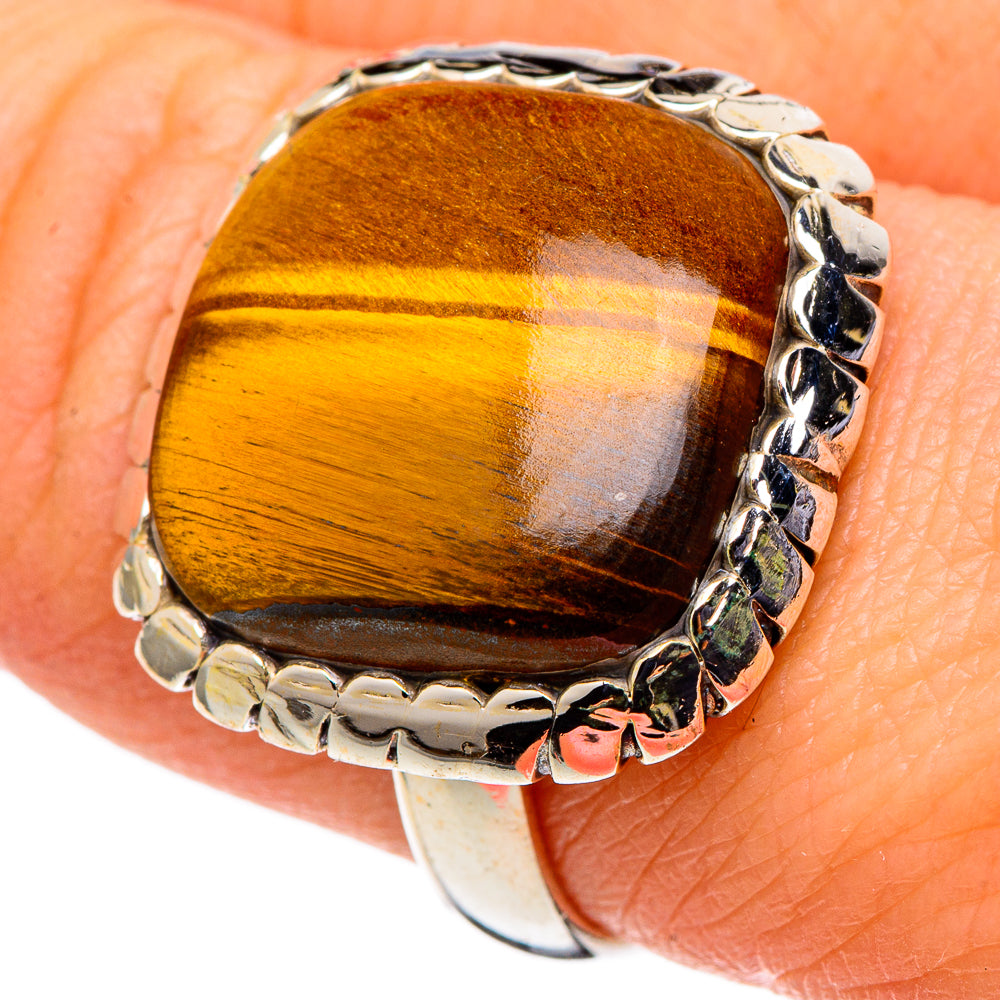 Tiger Eye Rings handcrafted by Anasilvercos - RING97721