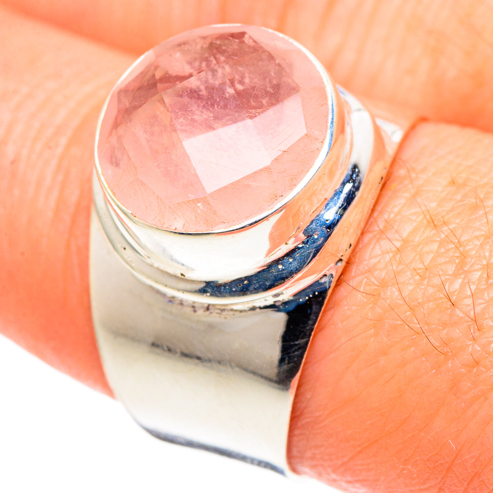Rose Quartz Rings handcrafted by Anasilvercos - RING97728