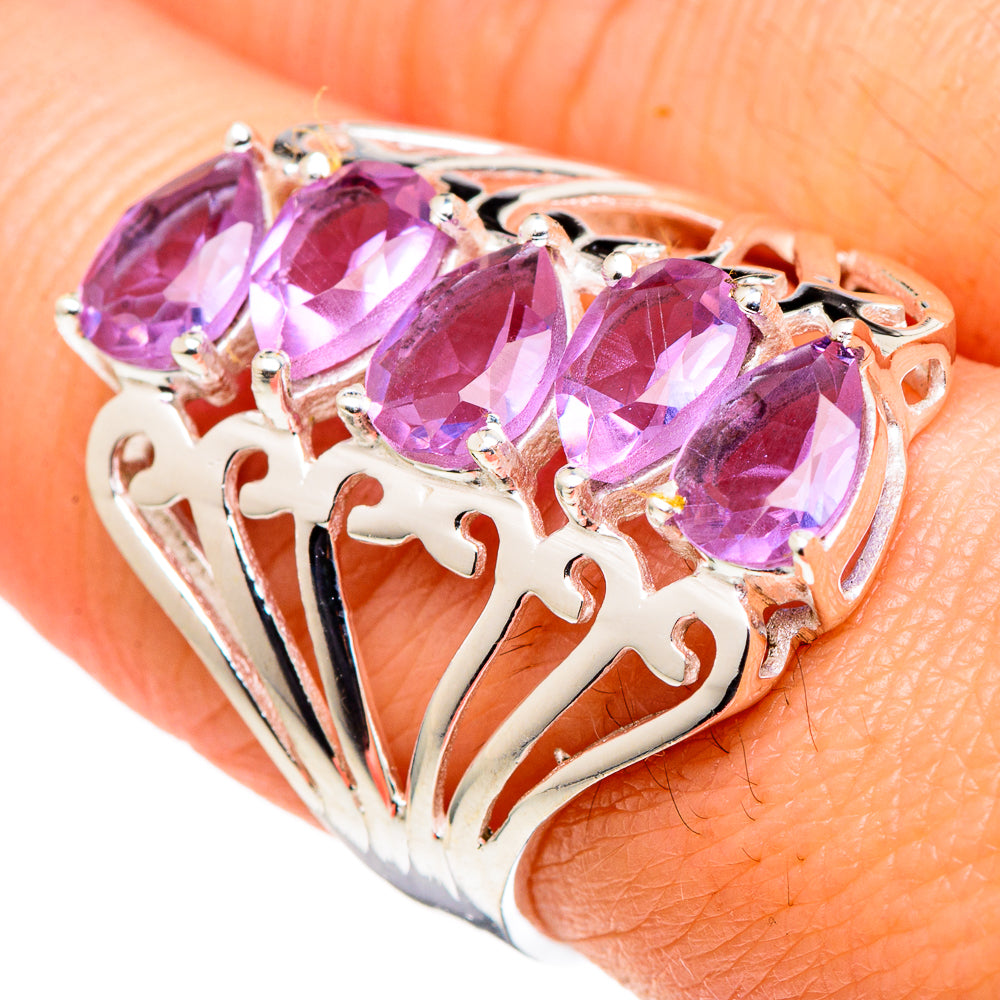 Color Change Alexandrite (lab.) Rings handcrafted by Anasilvercos - RING97732