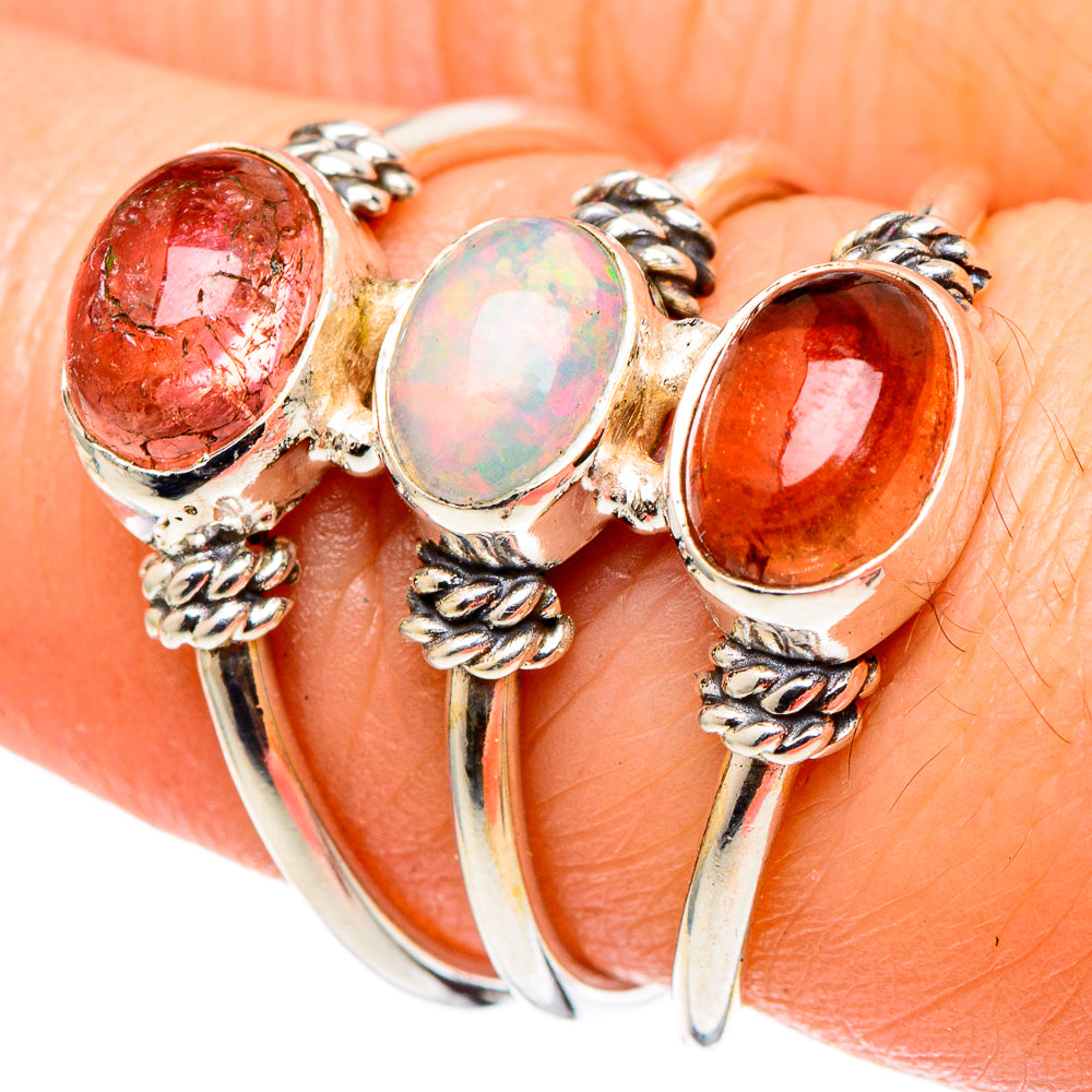 Ethiopian Opal Rings handcrafted by Anasilvercos - RING97745