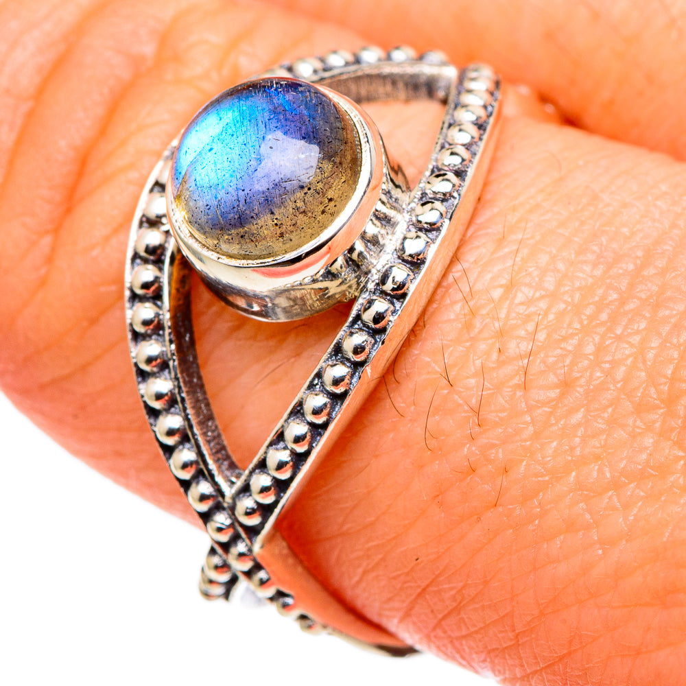 Labradorite Rings handcrafted by Anasilvercos - RING97754