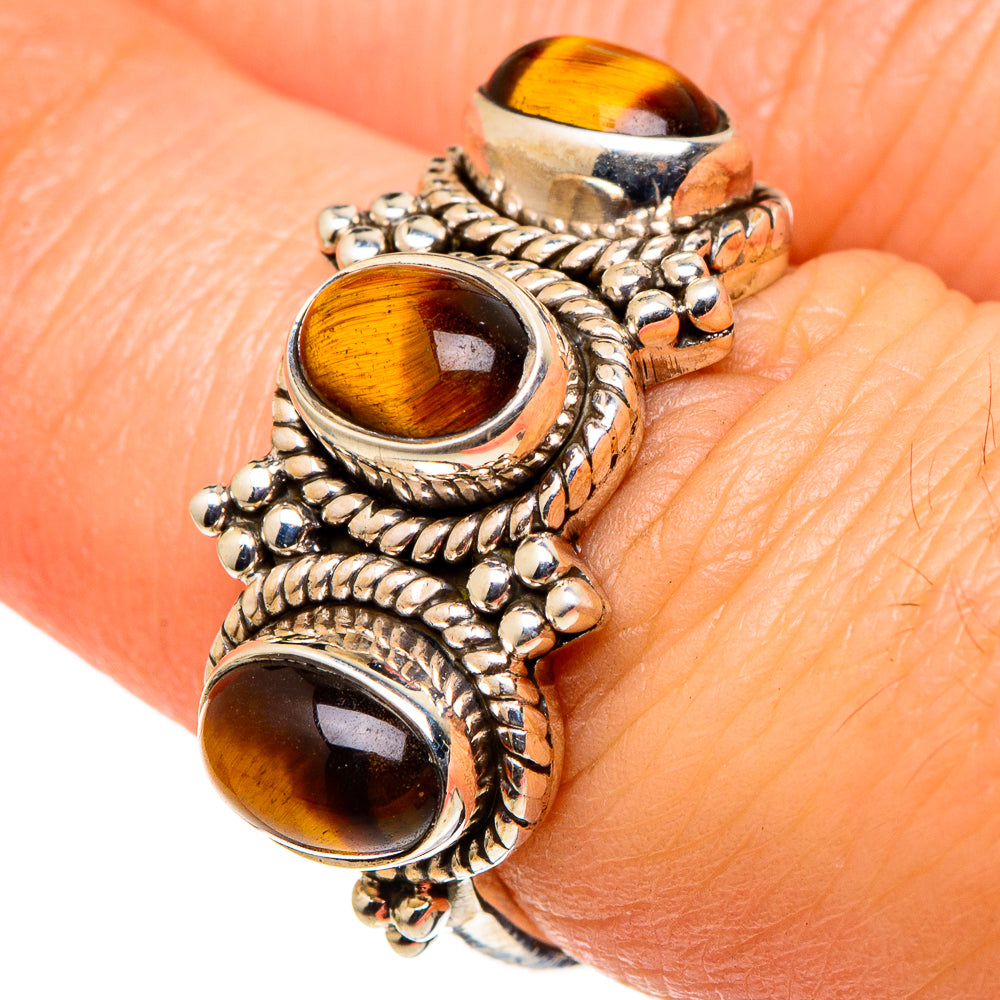 Tiger Eye Rings handcrafted by Anasilvercos - RING97760