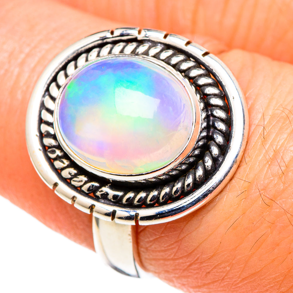 Ethiopian Opal Rings handcrafted by Anasilvercos - RING97781
