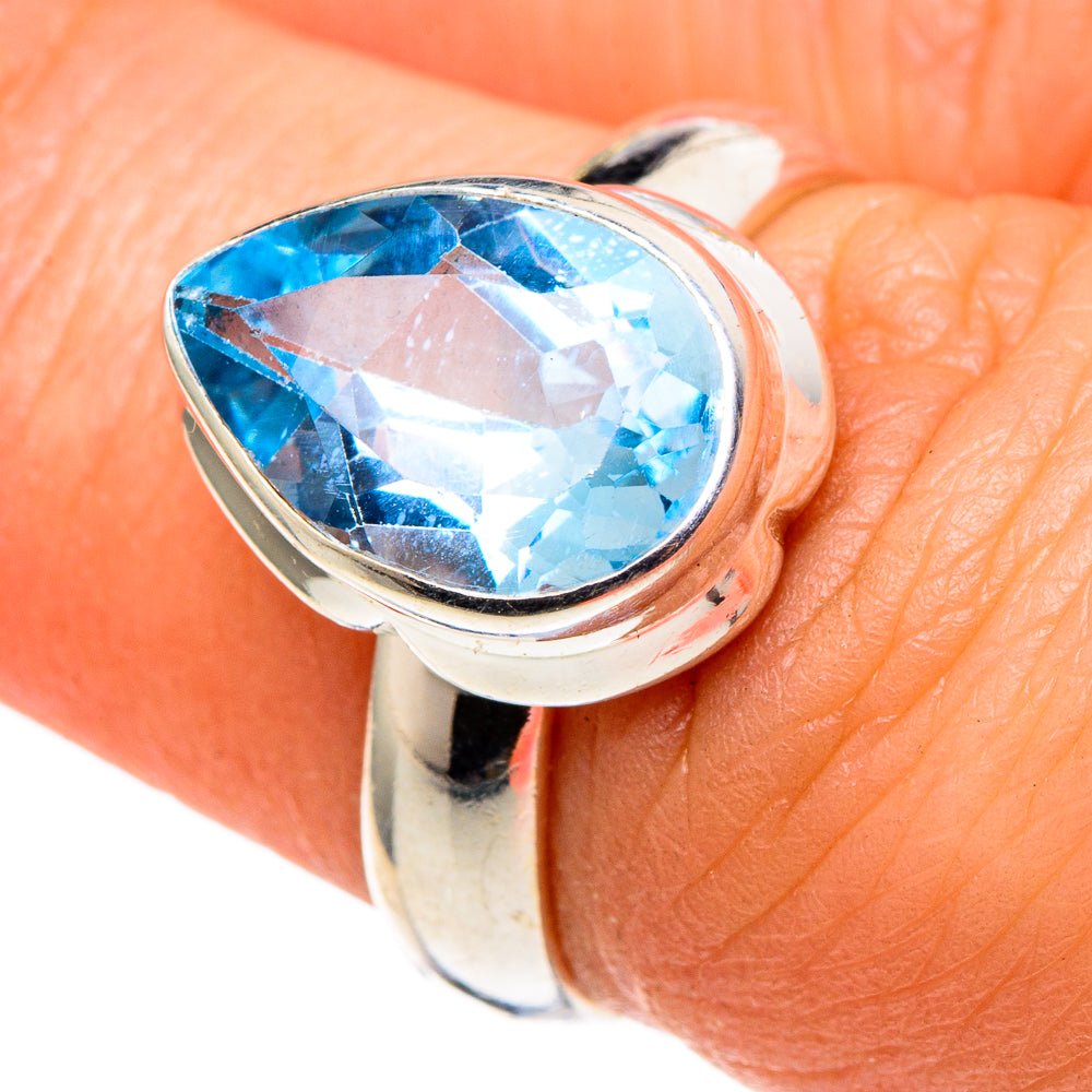 Blue Topaz Rings handcrafted by Anasilvercos - RING97794
