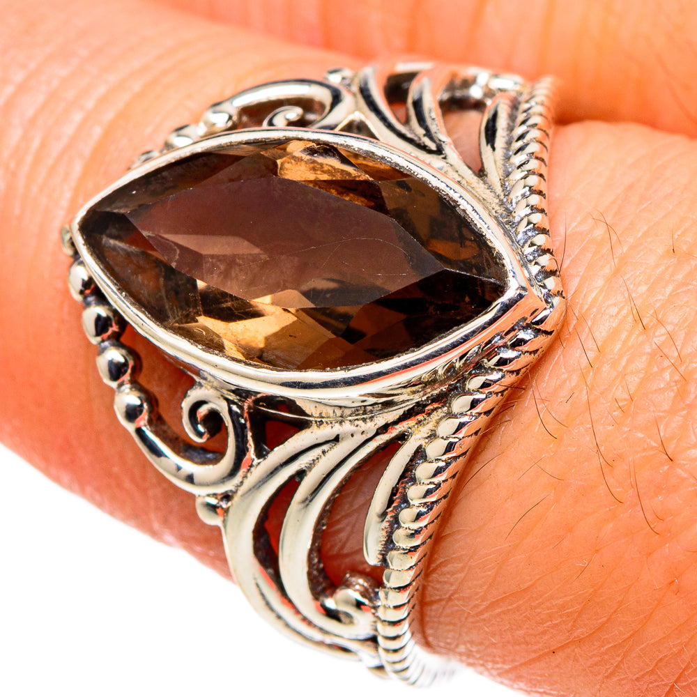 Smoky Quartz Rings handcrafted by Anasilvercos - RING97799