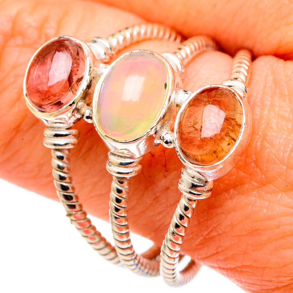 Ethiopian Opal Rings handcrafted by Anasilvercos - RING97816