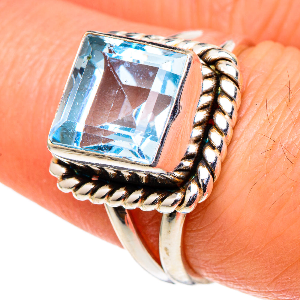Blue Topaz Rings handcrafted by Anasilvercos - RING97824