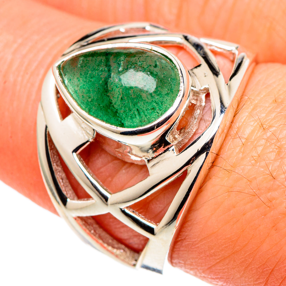 Green Aventurine Rings handcrafted by Anasilvercos - RING97831
