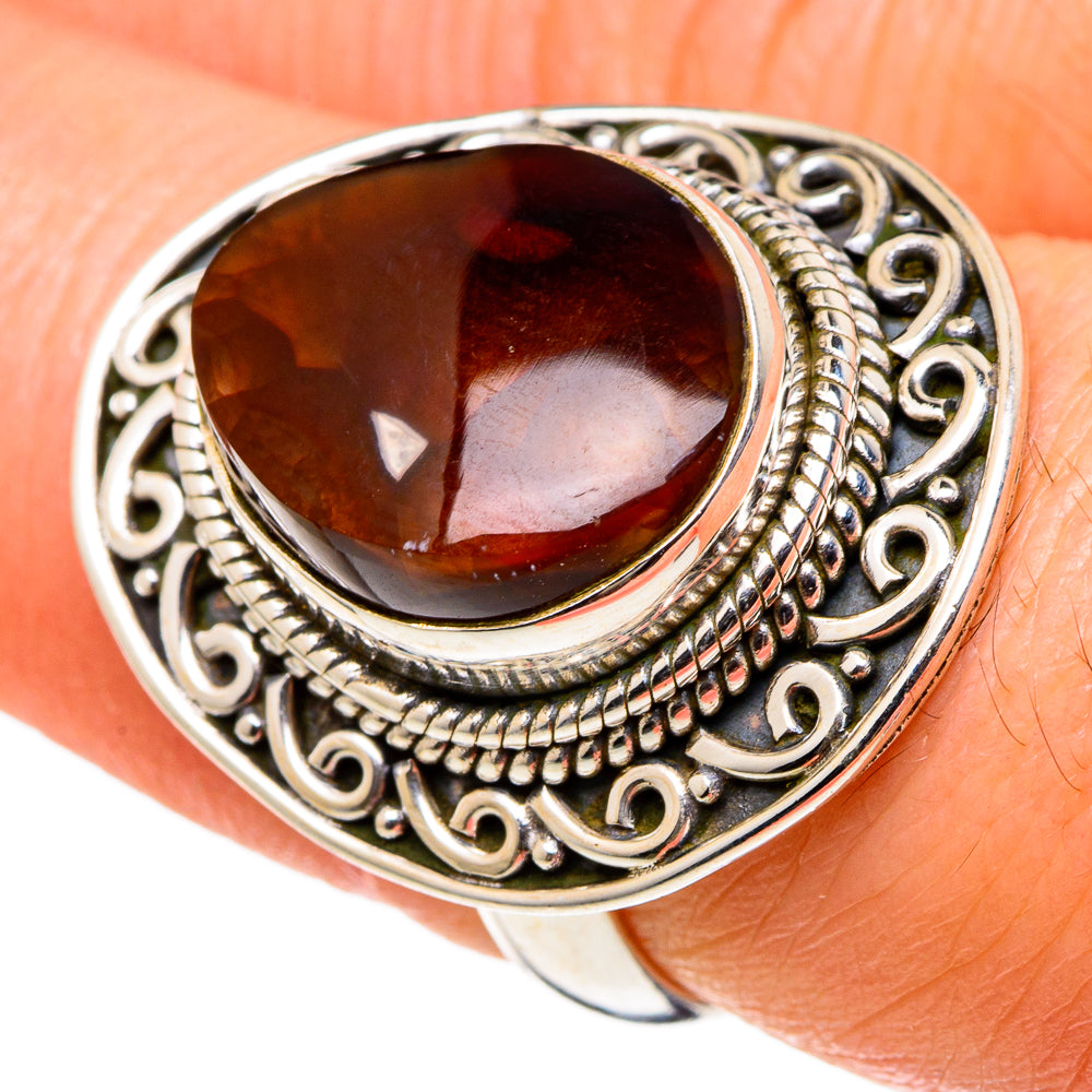 Mexican Fire Agate Rings handcrafted by Anasilvercos - RING97835