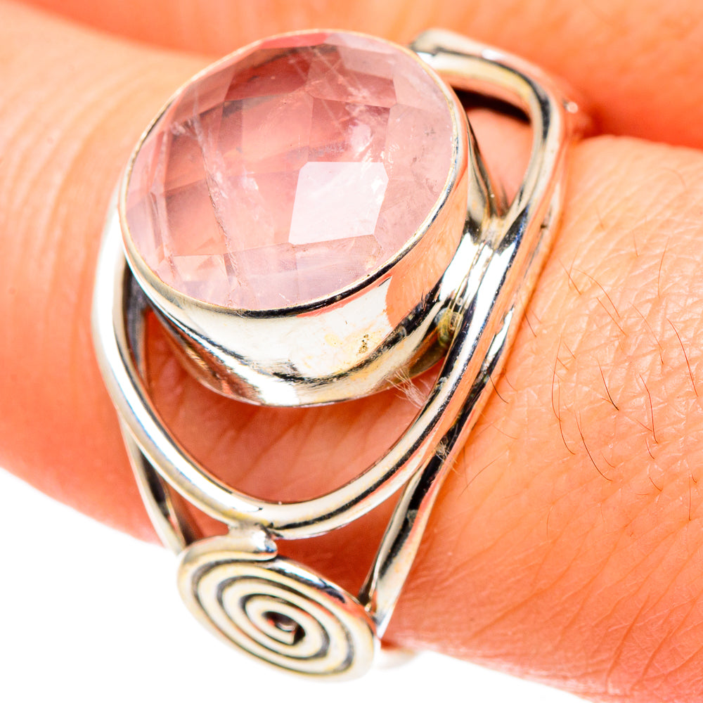 Rose Quartz Rings handcrafted by Anasilvercos - RING97841