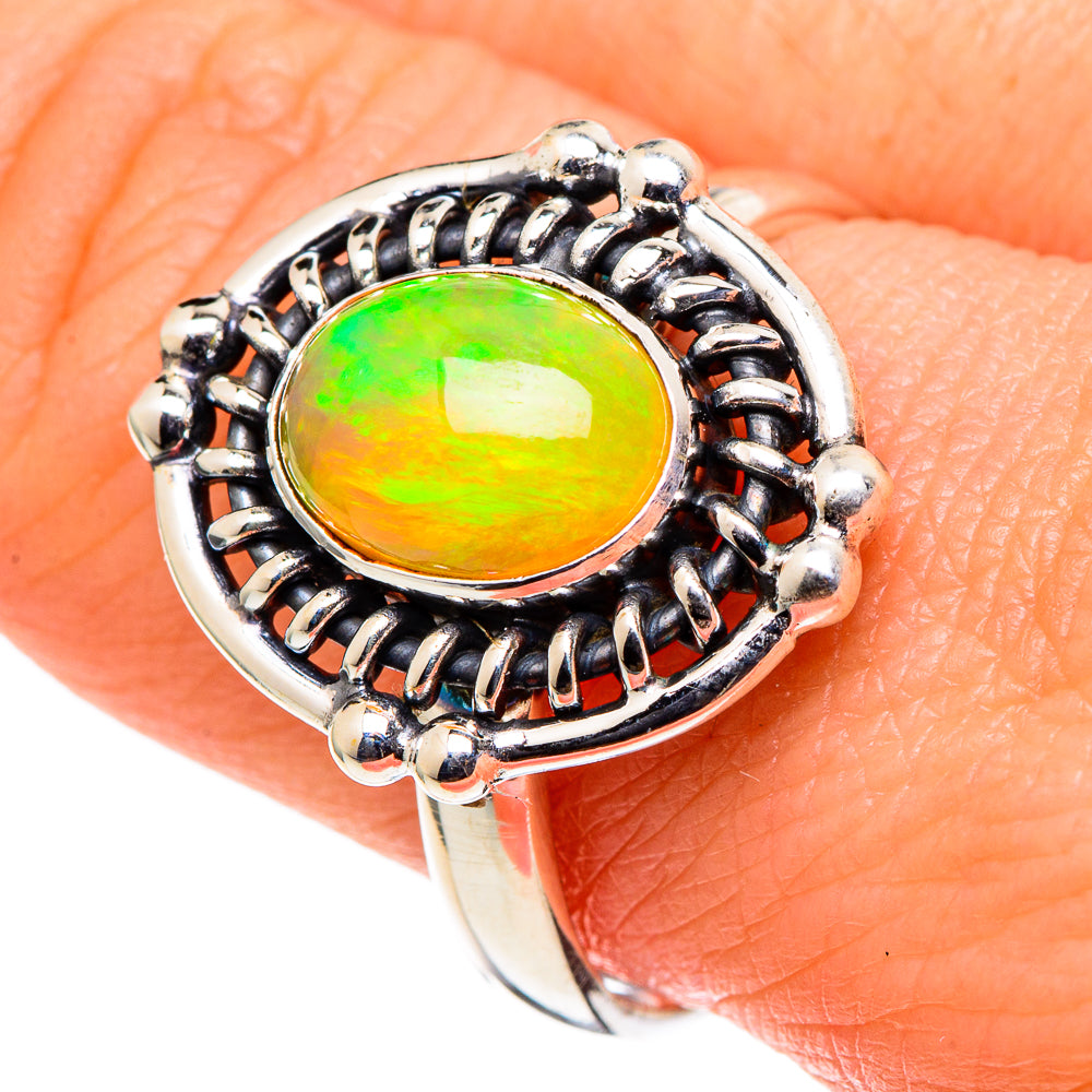 Ethiopian Opal Rings handcrafted by Anasilvercos - RING97854