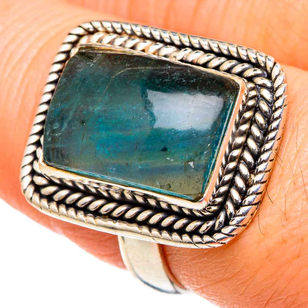 Blue Fluorite Rings handcrafted by Anasilvercos - RING97864
