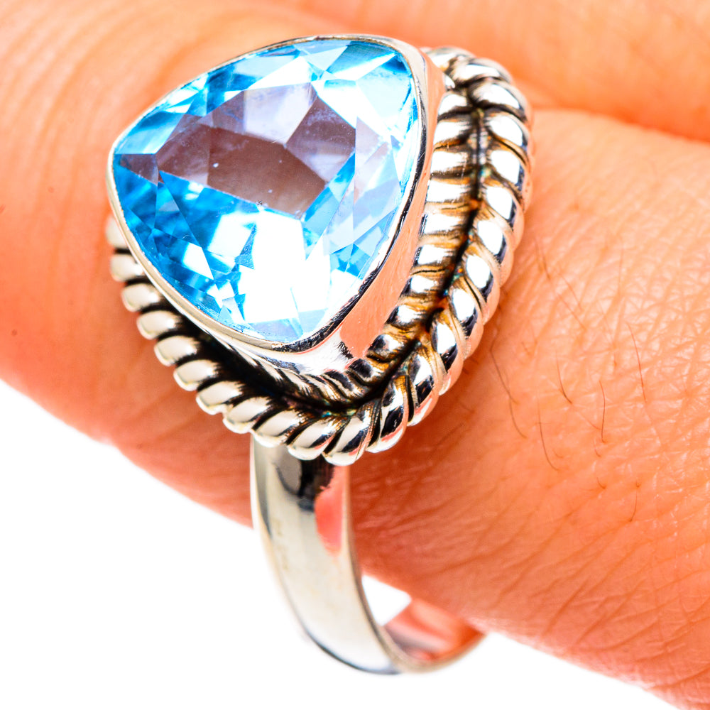 Blue Topaz Rings handcrafted by Anasilvercos - RING97865