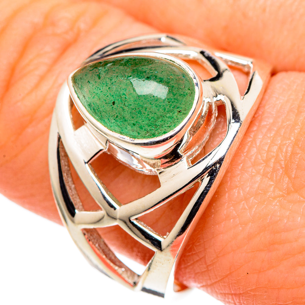 Green Aventurine Rings handcrafted by Anasilvercos - RING97869