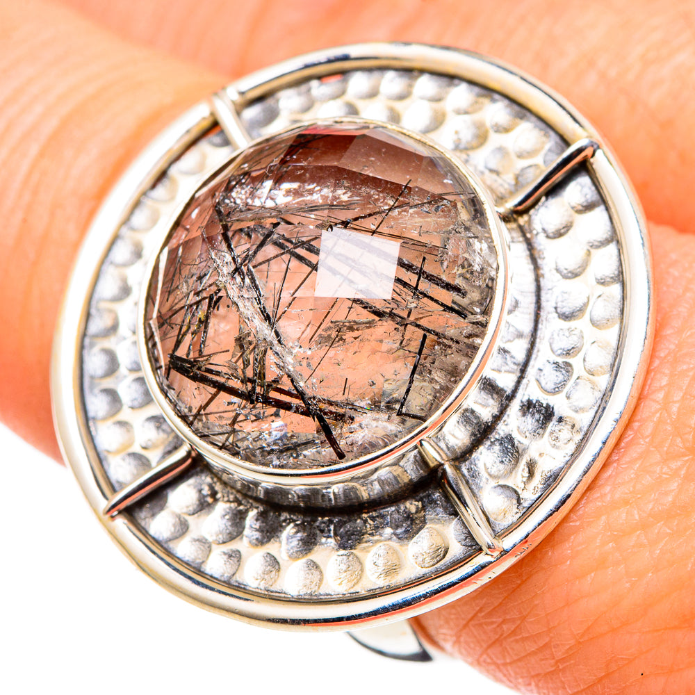 Tourmalinated Quartz Rings handcrafted by Anasilvercos - RING97882