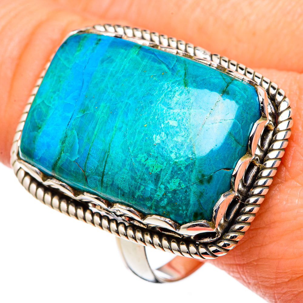 Chrysocolla Rings handcrafted by Anasilvercos - RING97893