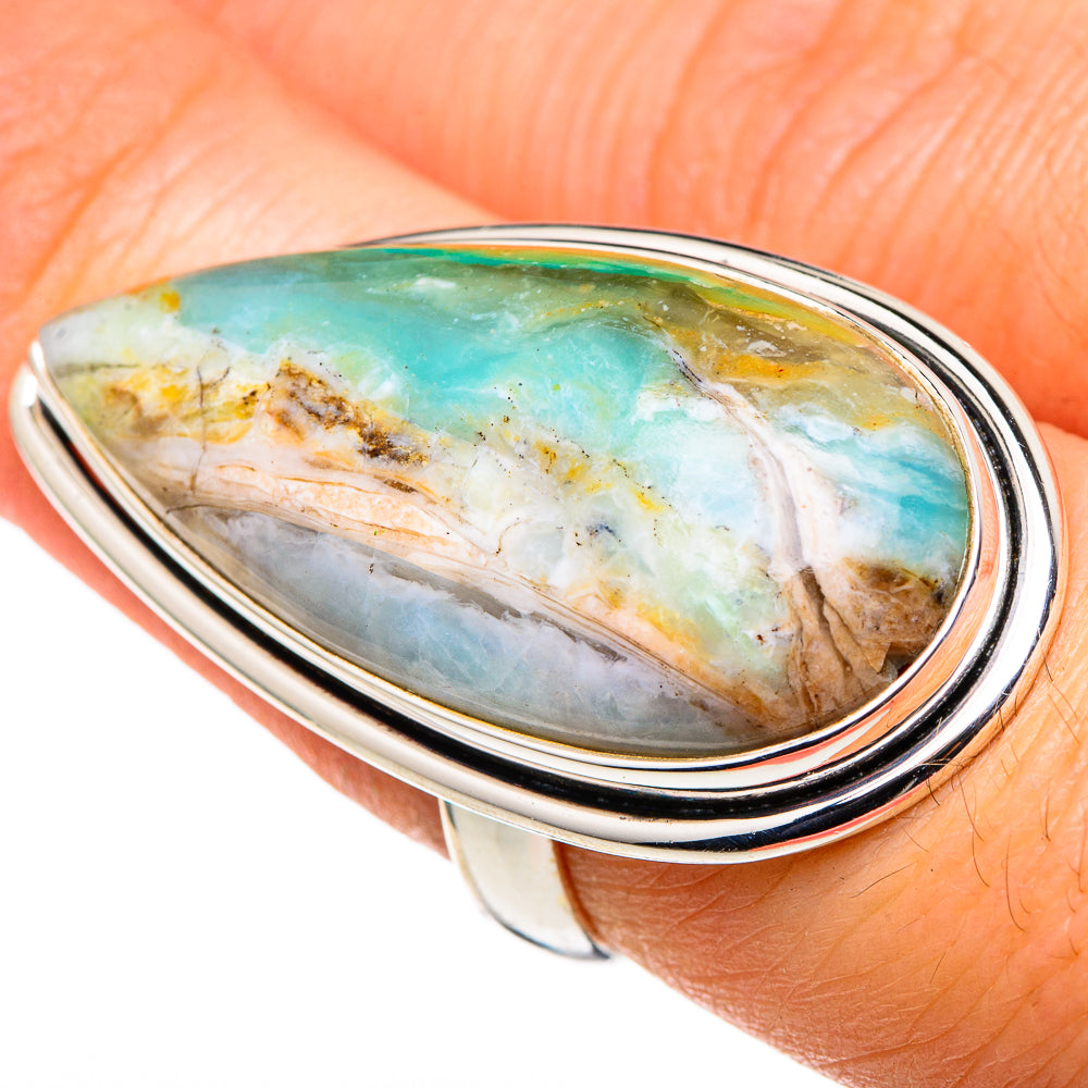 Peruvian Opal Rings handcrafted by Anasilvercos - RING97894
