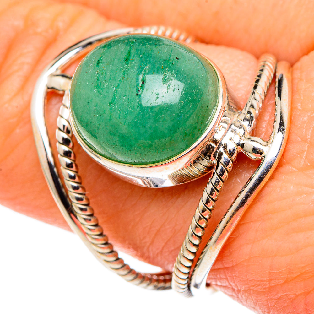 Green Aventurine Rings handcrafted by Anasilvercos - RING97899