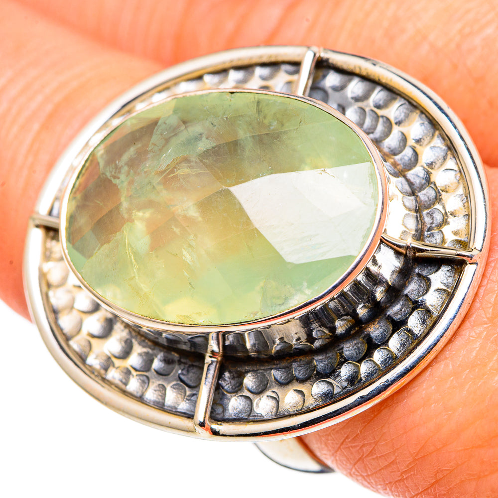 Prehnite Rings handcrafted by Anasilvercos - RING97900