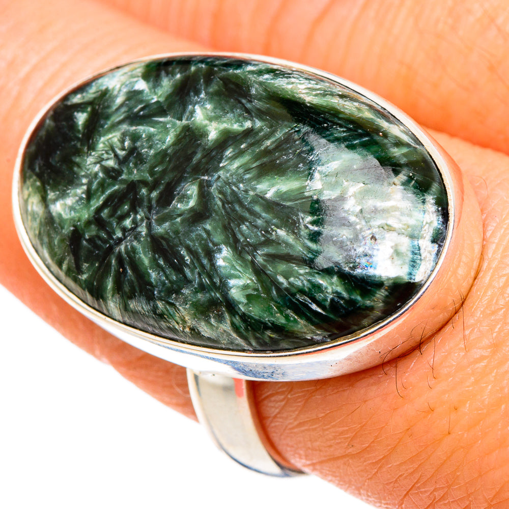 Seraphinite Rings handcrafted by Anasilvercos - RING97905
