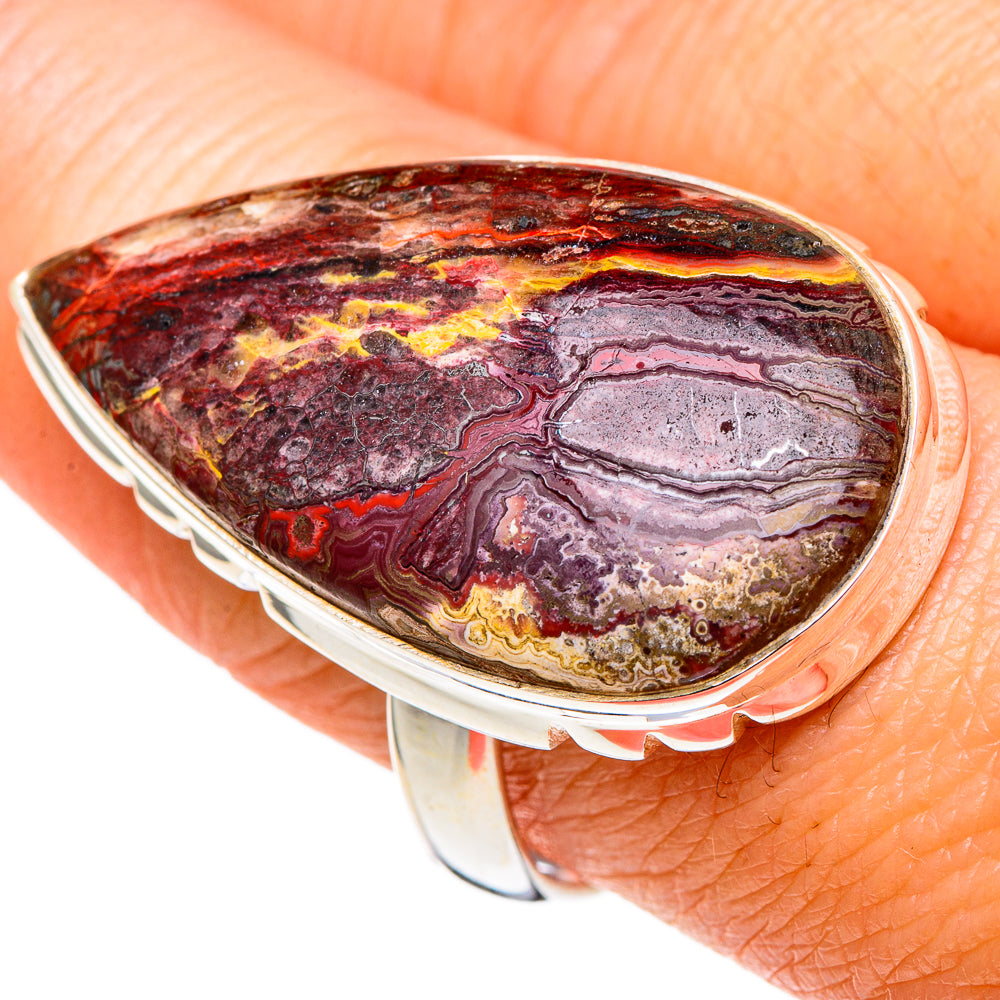 Crazy Lace Agate Rings handcrafted by Anasilvercos - RING97908