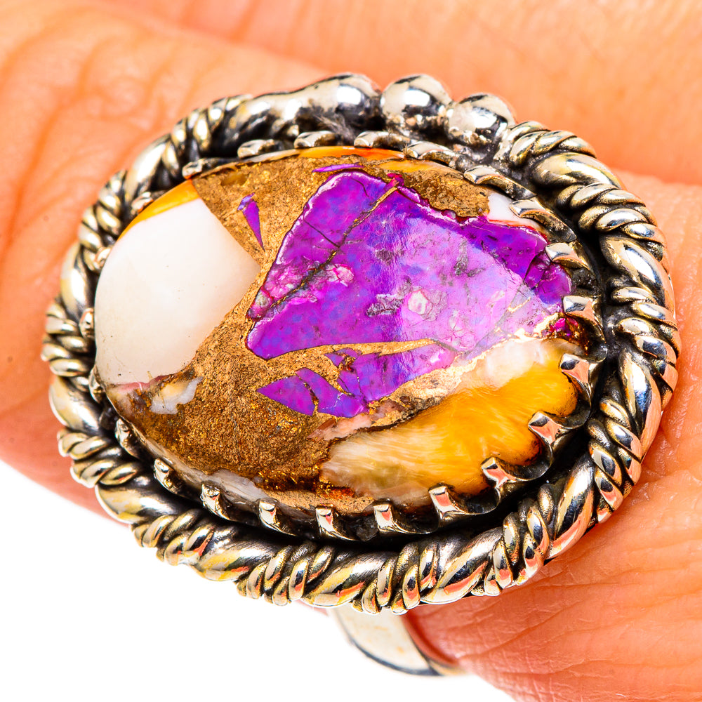 Spiny Oyster Turquoise Rings handcrafted by Anasilvercos - RING97922
