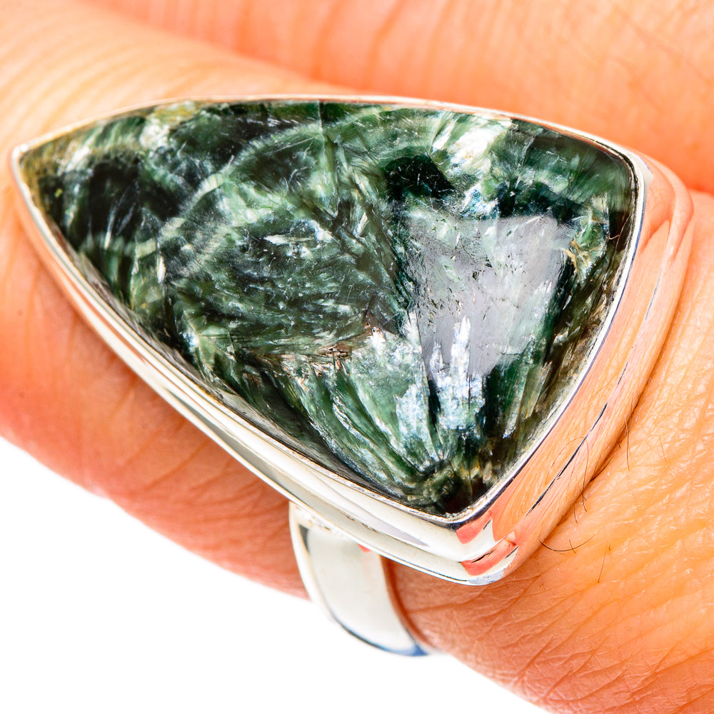Seraphinite Rings handcrafted by Anasilvercos - RING97930