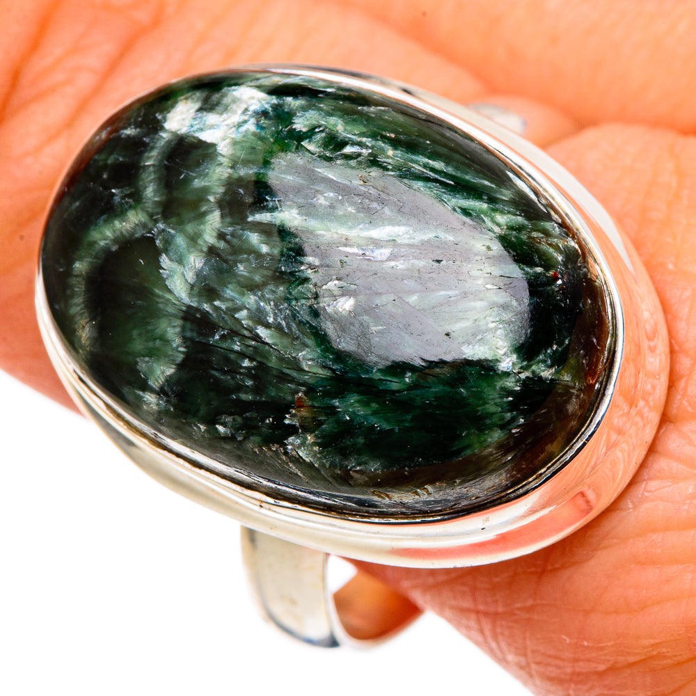 Seraphinite Rings handcrafted by Anasilvercos - RING97932