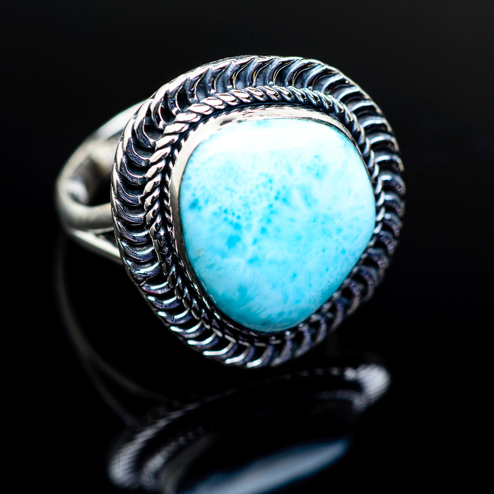 Larimar Rings handcrafted by Anasilvercos - RING979483
