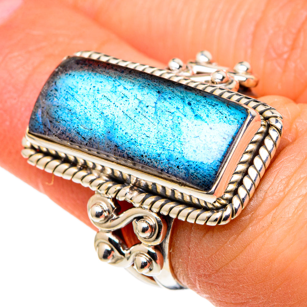 Labradorite Rings handcrafted by Anasilvercos - RING97954