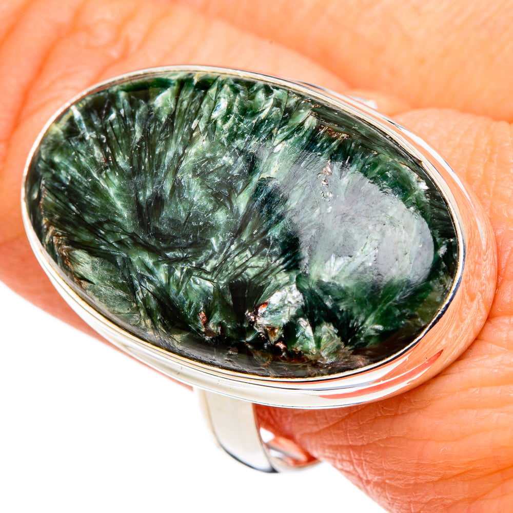 Seraphinite Rings handcrafted by Anasilvercos - RING97956