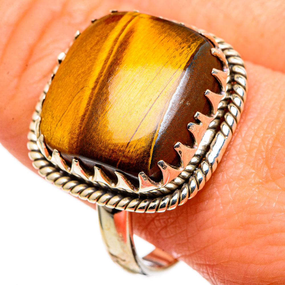Tiger Eye Rings handcrafted by Anasilvercos - RING97959