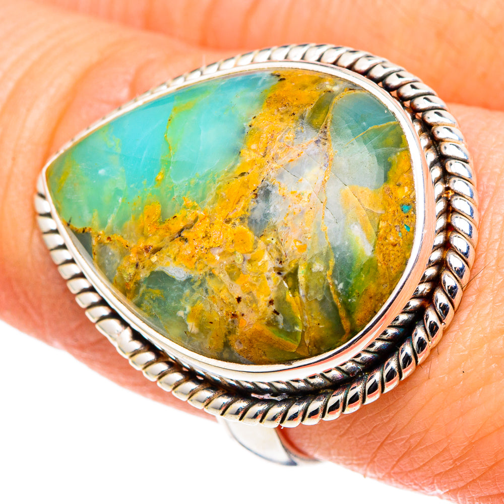 Peruvian Opal Rings handcrafted by Anasilvercos - RING97971