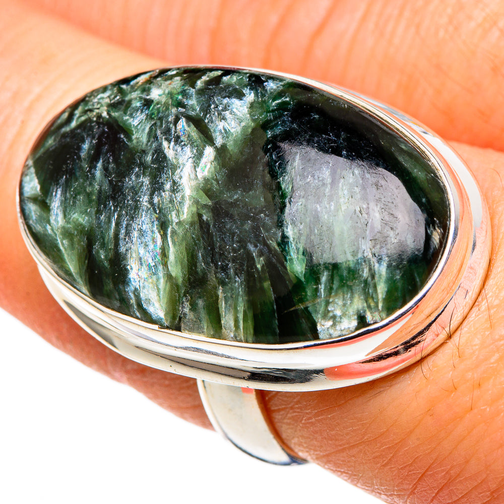 Seraphinite Rings handcrafted by Anasilvercos - RING97973