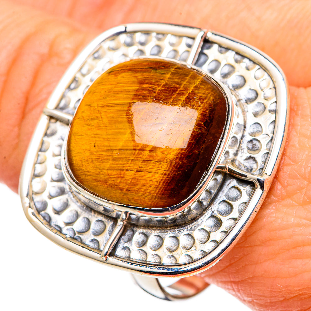 Tiger Eye Rings handcrafted by Anasilvercos - RING97976