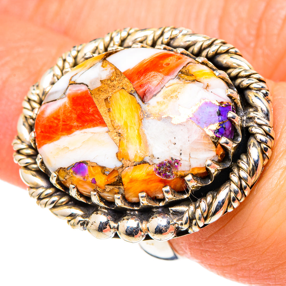 Spiny Oyster Turquoise Rings handcrafted by Anasilvercos - RING97985