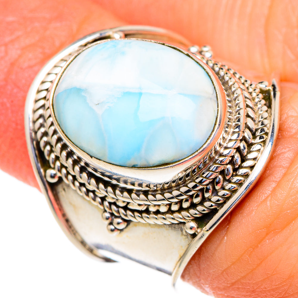 Larimar Rings handcrafted by Anasilvercos - RING97996