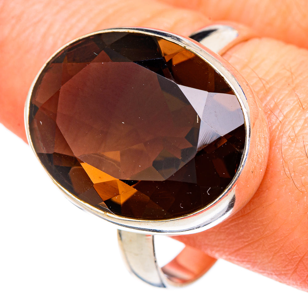 Smoky Quartz Rings handcrafted by Anasilvercos - RING98005