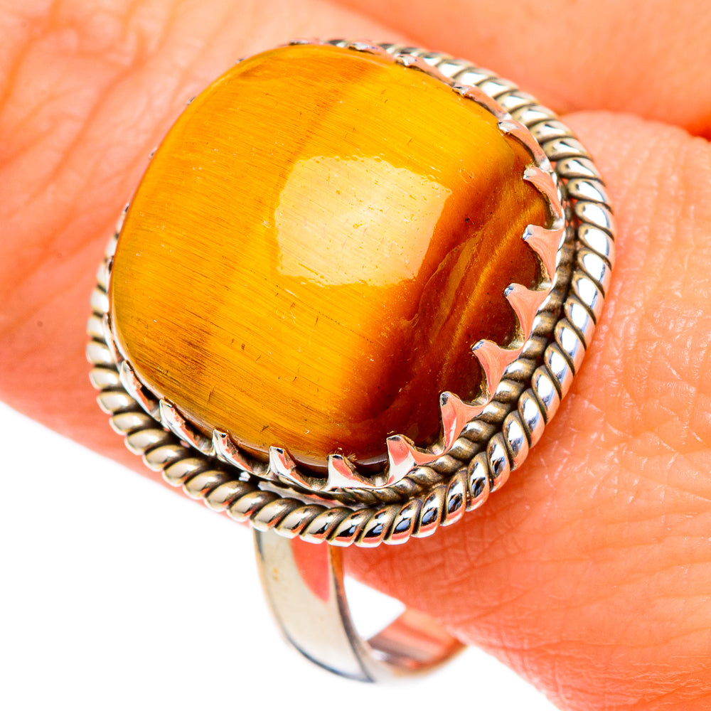 Tiger Eye Rings handcrafted by Anasilvercos - RING98006