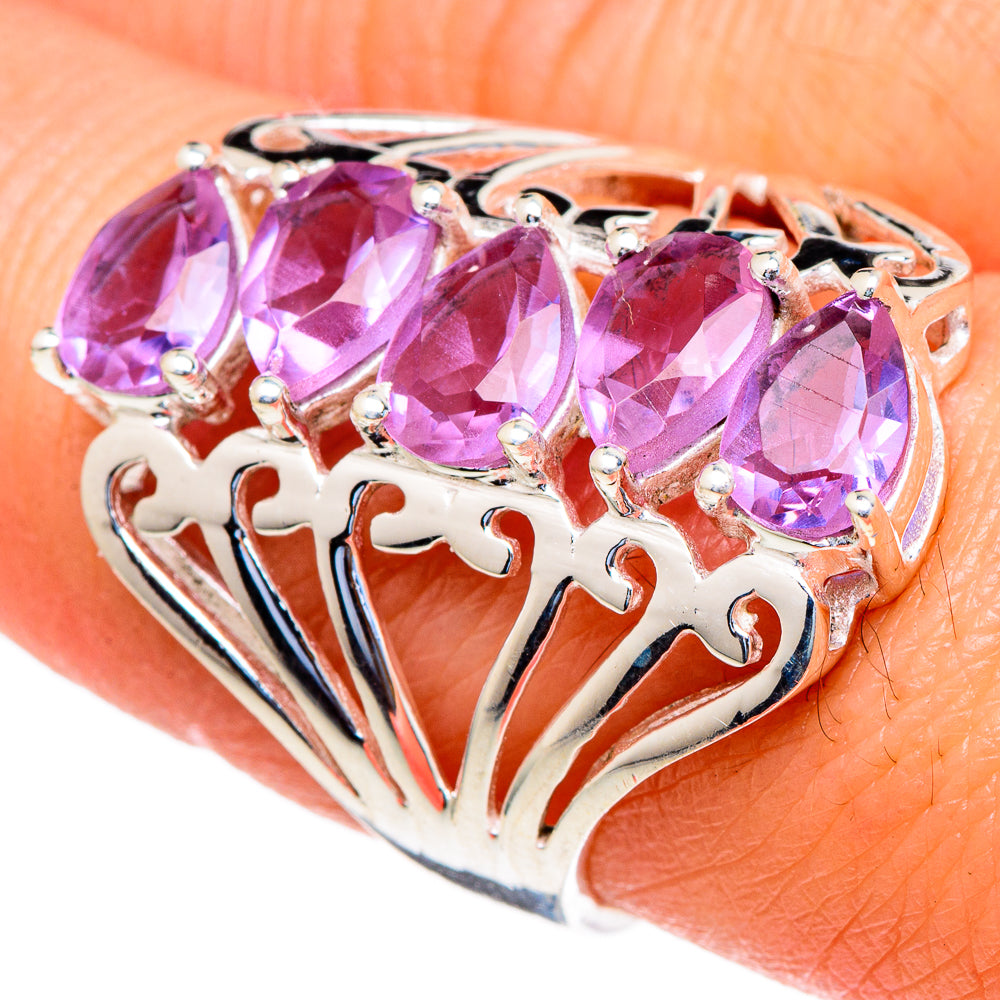 Color Change Alexandrite (lab.) Rings handcrafted by Anasilvercos - RING98015
