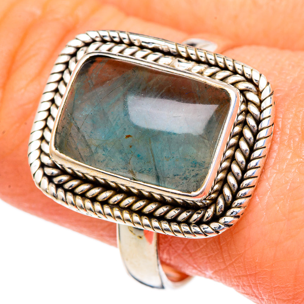 Blue Fluorite Rings handcrafted by Anasilvercos - RING98038